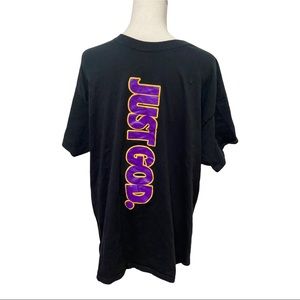 Just God God is Dope Jordan style black xl t shirt